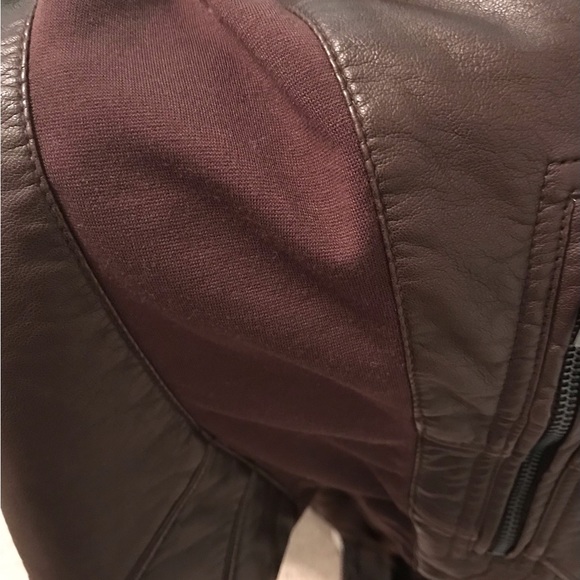 Faux leather brown jacket - Picture 5 of 6
